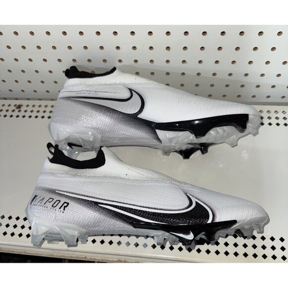Nike Vapor Edge Elite 360 Flyknit Mens Football Cleats Size 13 White Black main image 8
